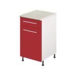 Тумба кухонная напольная со столешницей, с выдвижным ящиком MODERN ALTO 400*600*850 красный глянец - Изображение 2