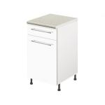Тумба кухонная напольная со столешницей, с выдвижным ящиком MODERN ALTO 400*600*850 белый глянец - Изображение 2