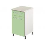 Тумба кухонная напольная со столешницей, с выдвижным ящиком MODERN ALTO 400*600*850 фисташковый глянец - Изображение 2
