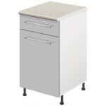 Тумба кухонная напольная со столешницей, с выдвижным ящиком MODERN ALTO 400*600*850 сталь глянец - Изображение 2