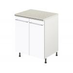 Тумба кухонная напольная со столешницей MODERN ALTO 600*600*850 белый глянец - Изображение 2