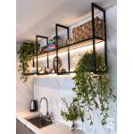 Полка LOFT Fantasy-1 настенная 120х30х24 см, одинарная (каркас с отступом), ЛДСП / металл - Изображение 2