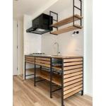 Полка LOFT Fantasy-2 настенно-потолочная 120х30х48 см, двойная (каркас с отступом), ЛДСП / металл - Изображение 5