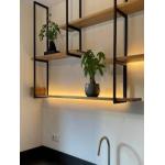 Полка LOFT Fantasy-3 настенно-потолочная 120х30х72 см, тройная (каркас с отступом), ЛДСП / металл - Изображение 3