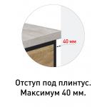 Тумба металлическая / ЛДСП LOFT Fantasy со столешницей метрополитан, с выдвиж. ящ. 600*600*800, 2 полки (Дуб кр. зол.) - Изображение 2
