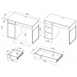 Стол письменный Компи 105х75х50, белый - Изображение 11