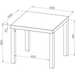 Энкель 50 журнальный стол  50x50x45, белый - Изображение 3
