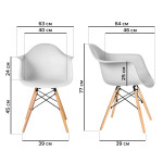 Комплект кухонных стульев Ergozen Eames DAW Pro 2 шт - Изображение 9