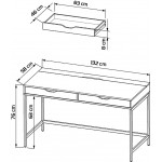 Ингар Д 132 стол письменный 132x58x76, белый - Изображение 3