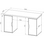 Ингар 2/ДВ/ДВ стол письменный 140x75x55, дуб скандинавский/белый - Изображение 3
