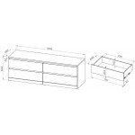 Варма Прайм 4Д комод 160x55x48 шпон ясень, Коричневый - Изображение 3
