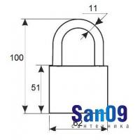 Замок навесной "MSM" TS1-60