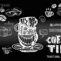 Кухонный фартук (стеновая панель) «Coffee Time», 3000 мм
