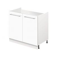 Тумба-подстолье с нижней полочкой, под кухонную мойку MODERN ALTO 800*600*820 белый глянец