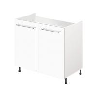 Тумба-подстолье с нижней полочкой, под кухонную мойку MODERN ALTO 800*600*820 белый глянец