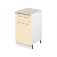 Тумба кухонная напольная со столешницей, с выдвижным ящиком MODERN ALTO 400*600*850 ваниль глянец