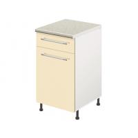Тумба кухонная напольная со столешницей, с выдвижным ящиком MODERN ALTO 400*600*850 ваниль глянец