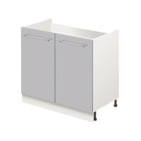 Тумба-подстолье с нижней полочкой, под кухонную мойку MODERN ALTO 800*600*820 сталь глянец