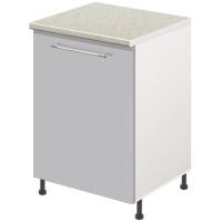 Тумба кухонная напольная со столешницей MODERN ALTO 500*600*850 сталь глянец