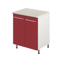 Тумба кухонная напольная со столешницей MODERN ALTO 600*600*850 красный глянец