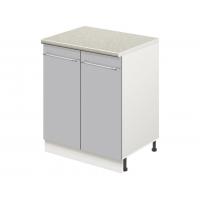 Тумба кухонная напольная со столешницей MODERN ALTO 600*600*850 сталь глянец