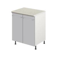 Тумба кухонная напольная со столешницей MODERN ALTO 600*600*850 сталь глянец