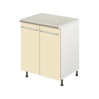 Тумба кухонная напольная со столешницей MODERN ALTO 600*600*850 ваниль глянец