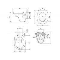 Подвесной унитаз Pestan Fluenta BASIC с крышкой Soft-Close