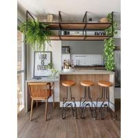 Полка LOFT Fantasy-1 настенная 60х30х24 см, одинарная (каркас у торца), ЛДСП / металл