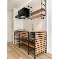 Полка LOFT Fantasy-1 настенно-потолочная 80х30х24 см, одинарная (каркас у торца), ЛДСП / металл