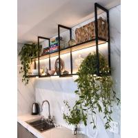 Полка LOFT Fantasy-1 настенная 80х30х24 см, одинарная (каркас с отступом), ЛДСП / металл