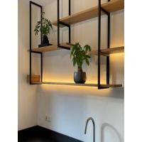 Полка LOFT Fantasy-3 настенно-потолочная 120х30х72 см, тройная (каркас у торца), ЛДСП / металл