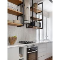 Полка LOFT Fantasy-3 настенно-потолочная 120х30х72 см, тройная (каркас с отступом), ЛДСП / металл