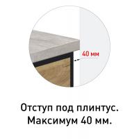 Тумба металлическая / ЛДСП LOFT Fantasy со столешницей метрополитан, 2 выдвиж. ящ. 800*600*800, 2 полки (Дуб кр. зол.)