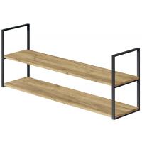 Полка LOFT Fantasy-2 настенно-потолочная 120х30х48 см, двойная (каркас у торца), ЛДСП / металл