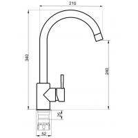 Смеситель РМС для кухни SUS124BL-017F