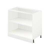 Корпус тумбы кухонной напольной, 2 выдвижных ящика без фасадов 800*565*820, белый