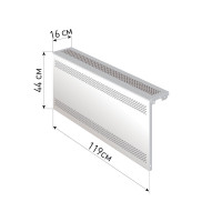 Экран для радиатора "Delta-Max" 44*119*16 Белый