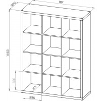 Фора 12 стеллаж 112х146х38, белый
