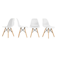 Кухонные стулья Ergozen Eames DSW Pro (4 шт комплект) Белый