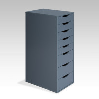 Ингар 8 комод 36x102x53, серо-бирюзовый