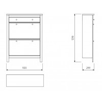 САГА тумба для обуви 92х122 темно-бирюзовая