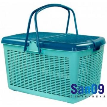 Корзина для пикника 450х300х240 (св.бирюзовый)