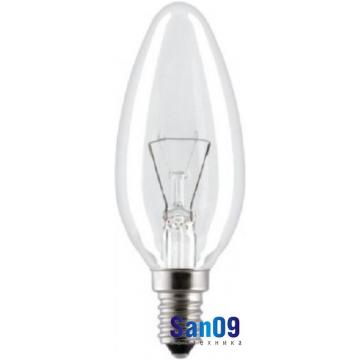 Лампа накаливания "General Electric" 40 Вт. Свеча прозрачная Е14