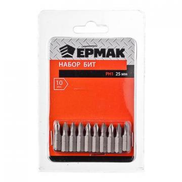 Набор бит ЕРМАК 10 шт, PH1, 25 мм - Изображение 1