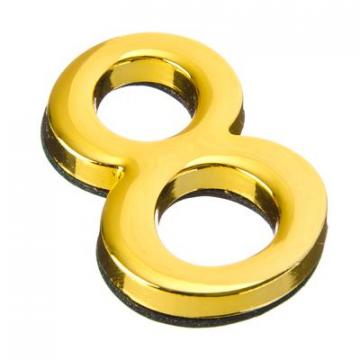 Номер дверной "8" 45x2 8мм, металл, цвет золото - Изображение 1