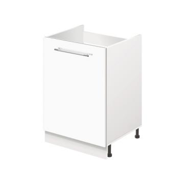 Тумба-подстолье с нижней полочкой, под кухонную мойку MODERN ALTO 500*600*820 белый глянец - Изображение 1