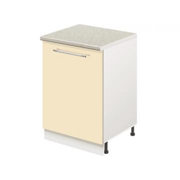 Тумба кухонная напольная со столешницей MODERN ALTO 500*600*850 ваниль глянец - Изображение 1