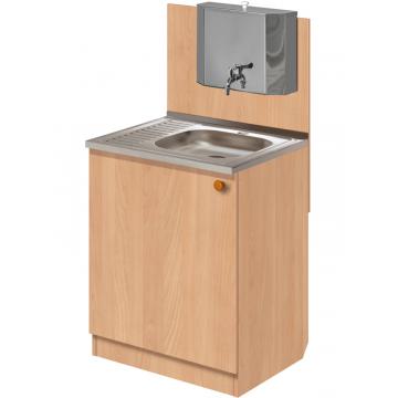 Дачный умывальник из ЛДСП, без нагревателя, 15 л, правостороннее, бук, 60*60 нерж. сталь - Изображение 1