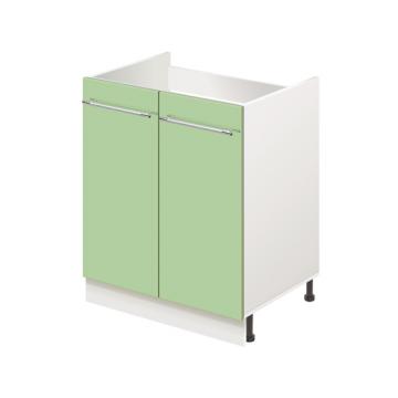 Тумба-подстолье с нижней полочкой, под кухонную мойку MODERN ALTO 600*600*820 фисташковый глянец - Изображение 1